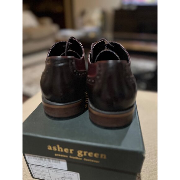 Asher Green Burgundy‎ Oxford Dress Shoes - Size 10